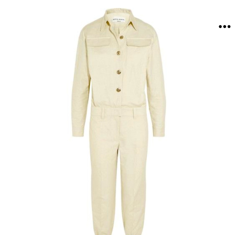 Sonia Rykiel Linen & CottonTwill Off White Ivory Jumpsuit